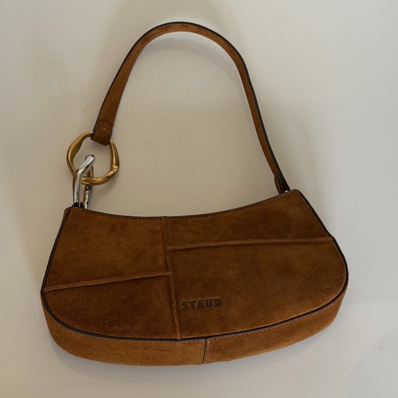 Tan Leather suede shoulder bag - Picture 10 of 12
